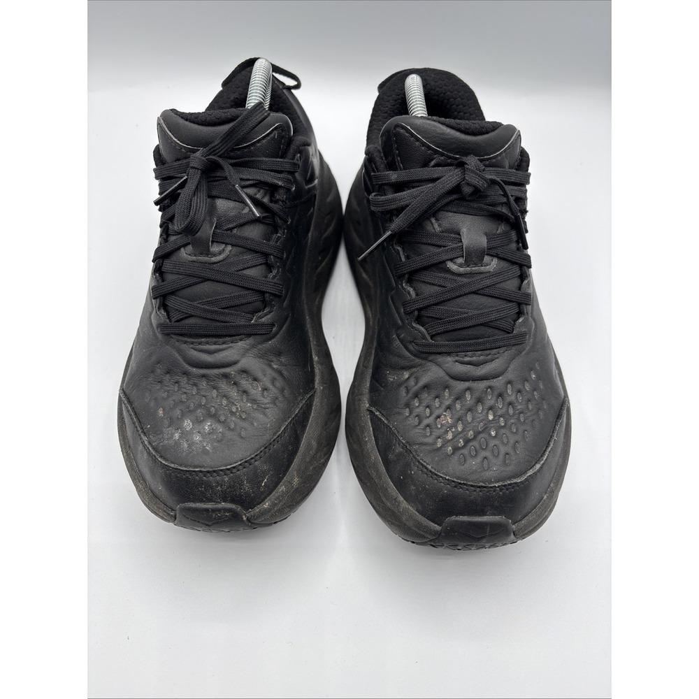 Hoka One One Bondi SR Shoes Womens Size 10 Black Leather Workwear No Insoles - Picture 6 of 11